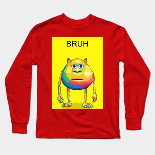 Bruh Meme Wpap Pop Art Long Sleeve T-Shirt